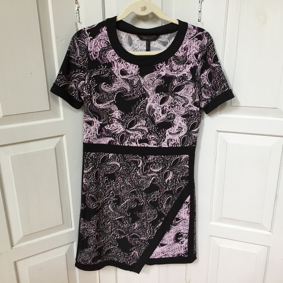 BCBGMaxAzria Dresses & Skirts - BGBGMaxAzria Purple & Black Paisley Dress
